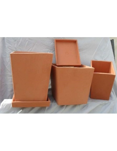 MACETA CUBO CUADRADA 34CM