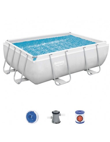 PISCINA RECTANGULAR ESTRUCTURA TUBO 282X196XH84CM +BOMBA