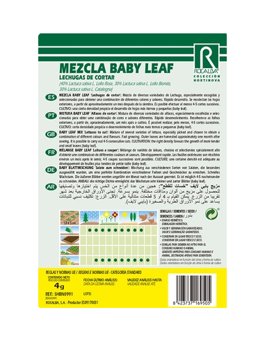 Semillas Mezcla Baby Leaf (Lechugas de cortar) 4g