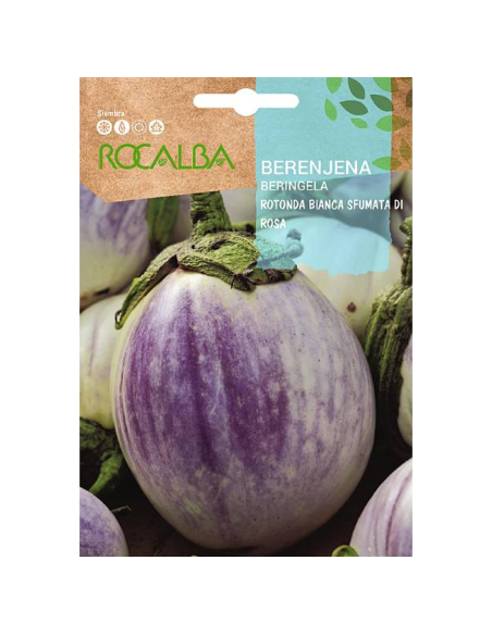 Semilla Berenjena Rosa Rotonda Bianca Sfumata 3g