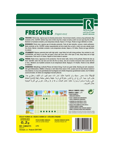 Semillas Fresones Morangos 0.2g
