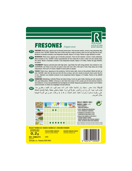 Semillas Fresones Morangos 0.2g