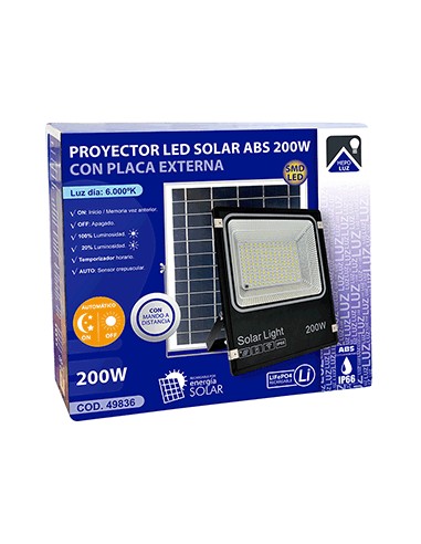 PROYECTOR LED SOLAR 200W