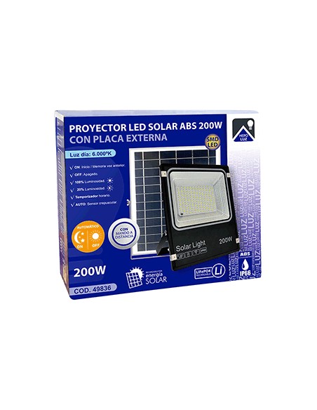 PROYECTOR LED SOLAR 200W