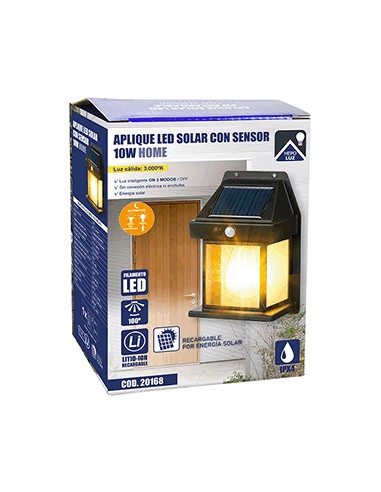 APLIQUE LED SOLAR CON SENSOR