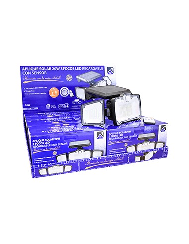 APLIQUE SENSOR 3 FOCOS