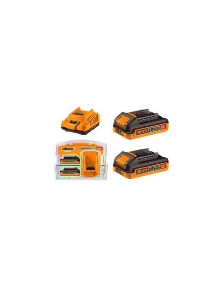 PACK 2 BATERIAS 2.0 Ah + CARGADOR 20V