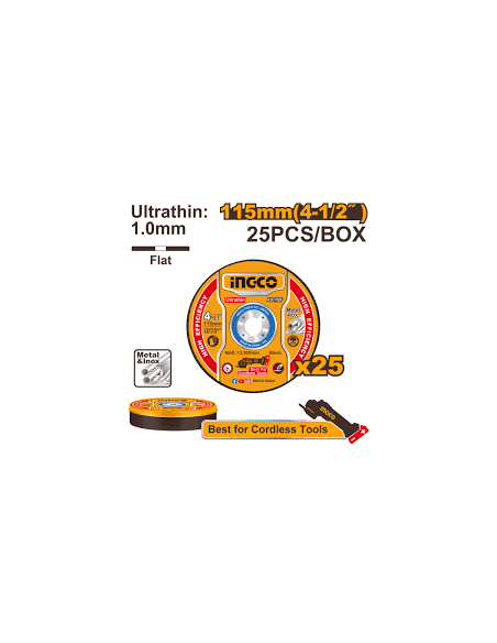 DISCO CORTE METAL- INOX 115 MM