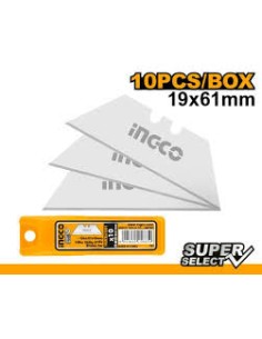 SET 10PCS CUCHILLA TRAPEZOIDAL 19 X 61MM INGCO