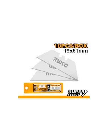 SET 10PCS CUCHILLA TRAPEZOIDAL 19 X 61MM INGCO