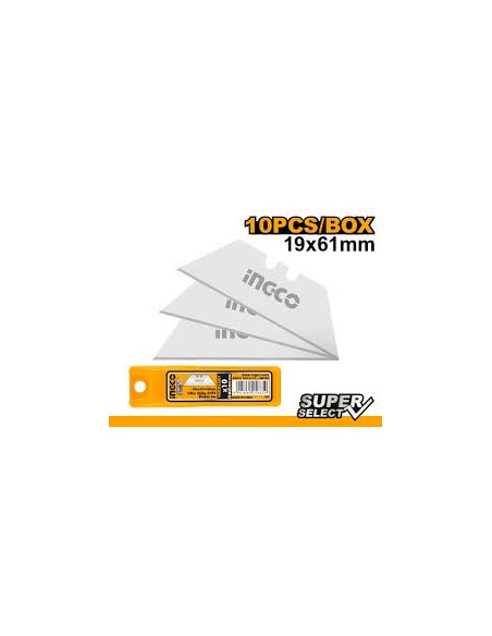 SET 10PCS CUCHILLA TRAPEZOIDAL 19 X 61MM INGCO