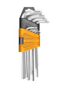 SET 9 PCS LLAVES ALLEN EXTRALARGAS INGCO HHK11092 2