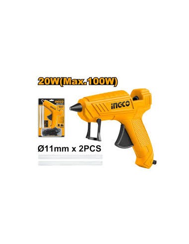 PISTOLA COLA TERMOFUSIBLE 100W INGCO