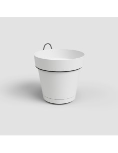 MACETA CAPRI ANCHA BLANCO