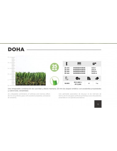 CESPED DOHA 25mm (2x5m)
