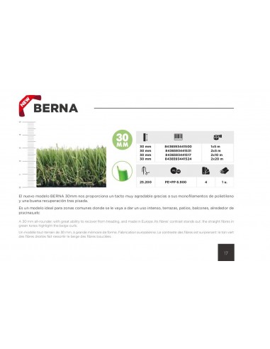 CESPED BERNA 30mm (2x20m)