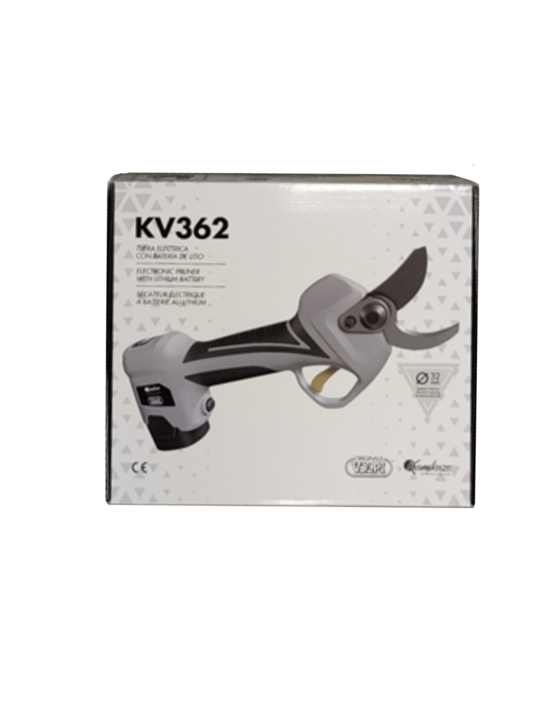KAMIKAZE tijera de podar eléctrica profesional KV362. Batería de
